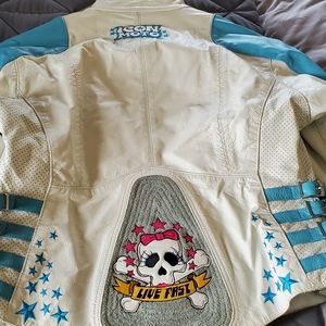 Woman,  girl leather jacket